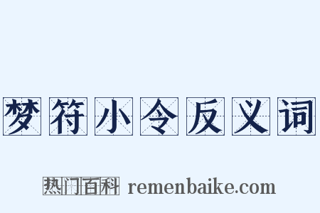 梦符小令反义词是什么意思的图片